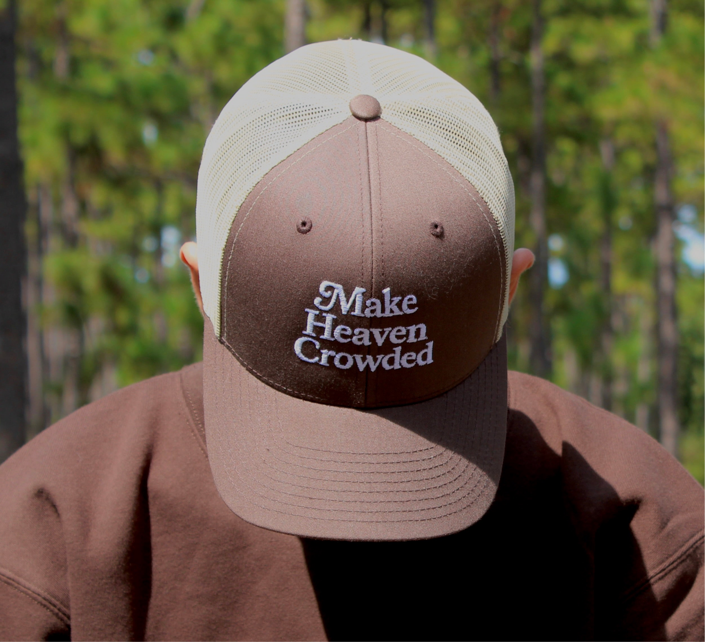 Faith Through Fall – Make Heaven Crowded Trucker Hat