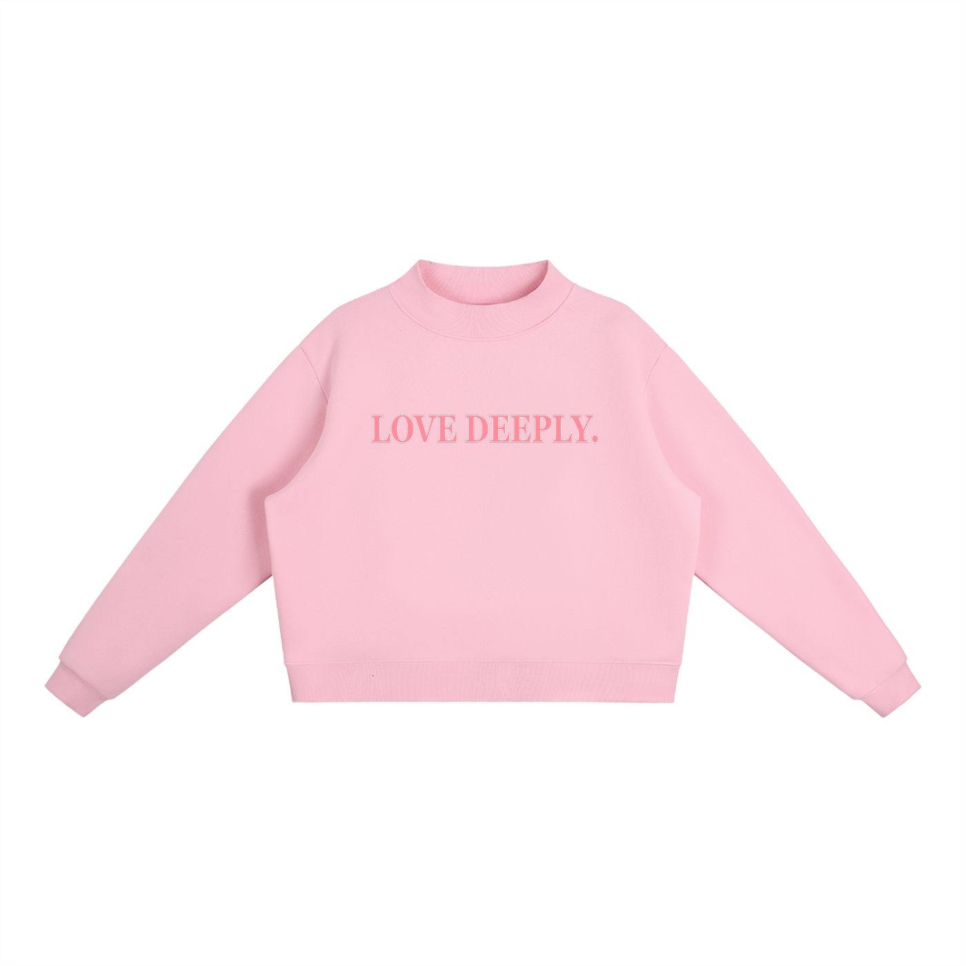 Love Deeply Mockneck (Pink) – Make Heaven Crowded