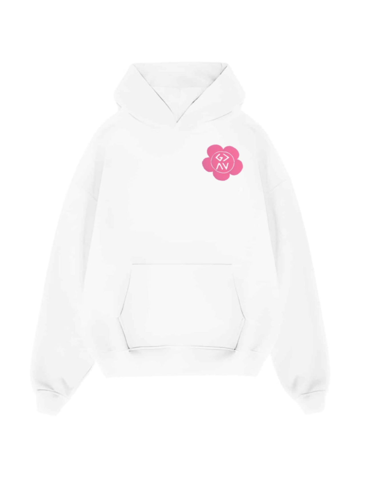 Make Heaven Crowded Classic Puff Print Hoodie- White and Pink- Mark 16:15