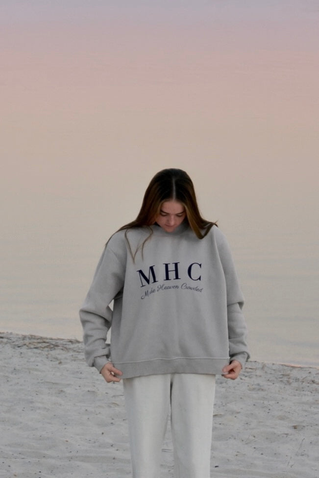 MHC Mockneck Flower Gray