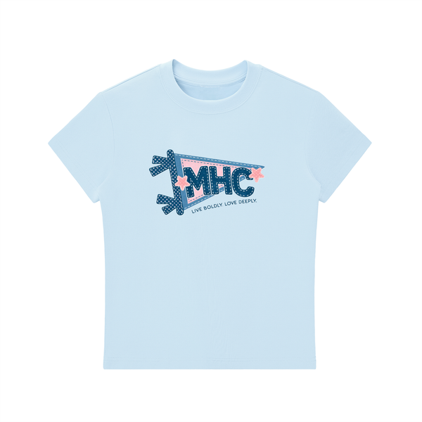 Live Boldly Tee Sky Blue