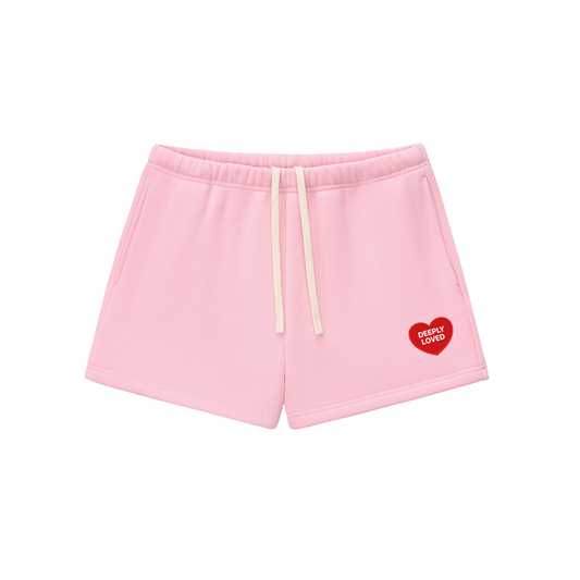Deeply Loved Sweatshorts (Pink)